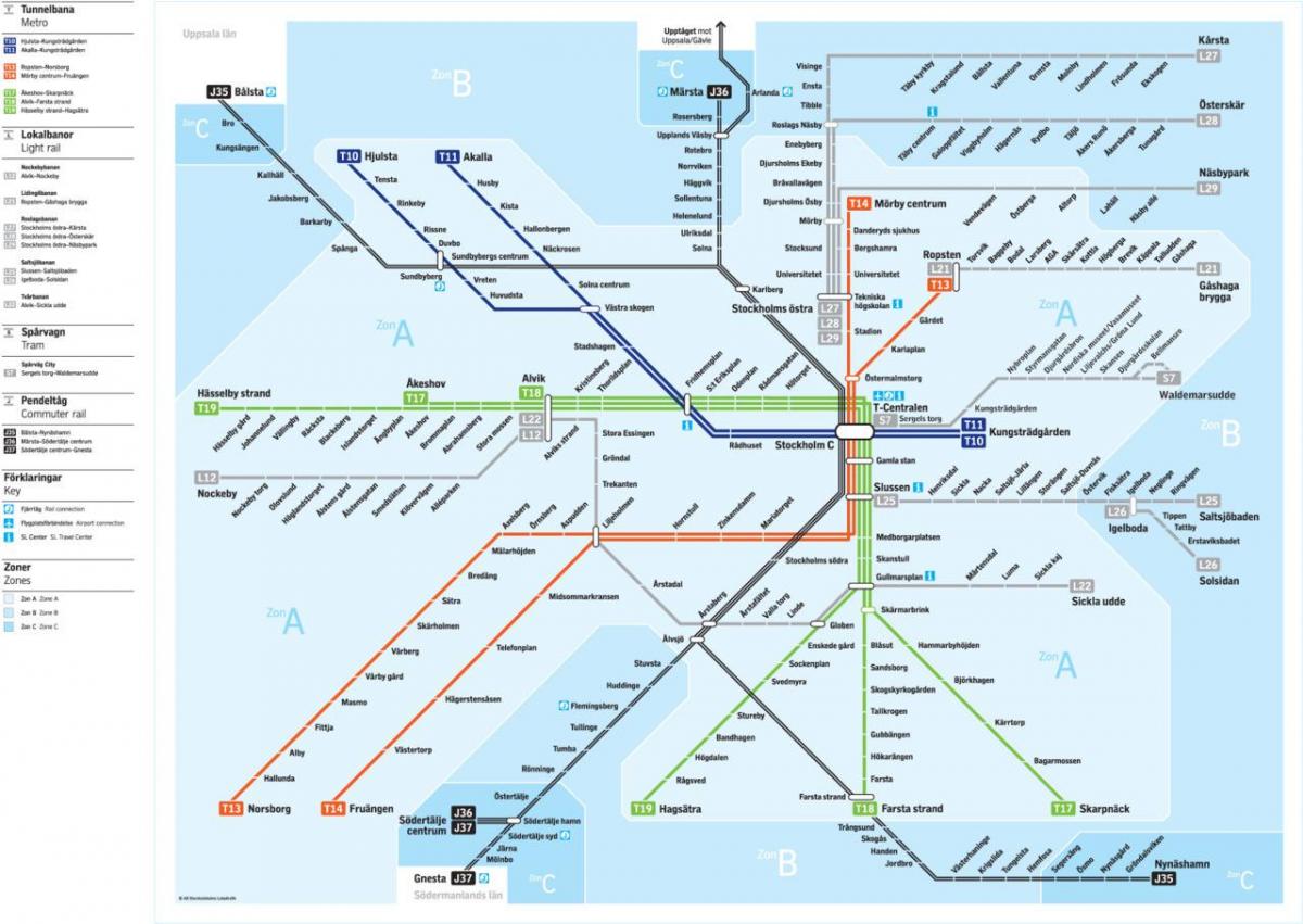 kartta Tukholma transit
