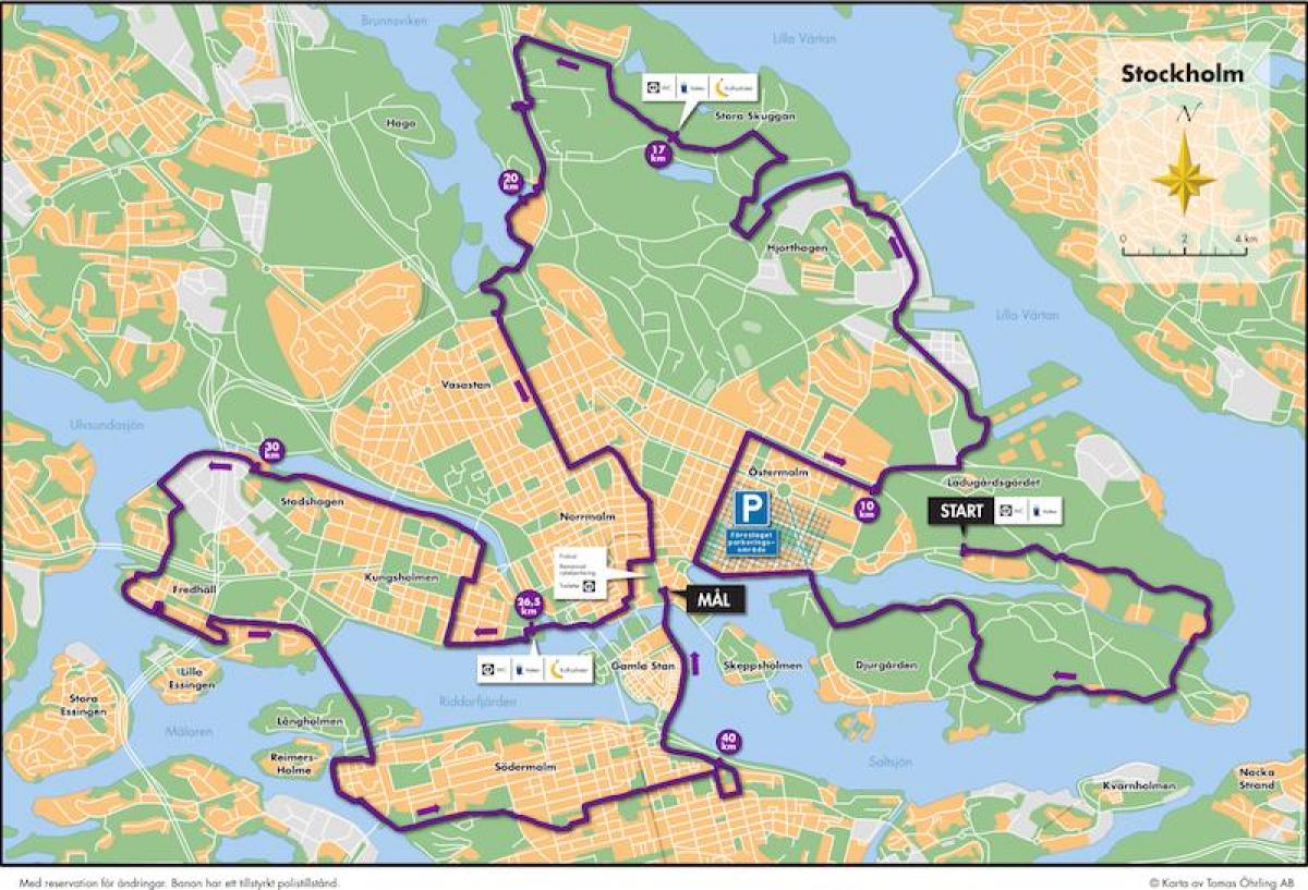Tukholman polkupyörän kartta