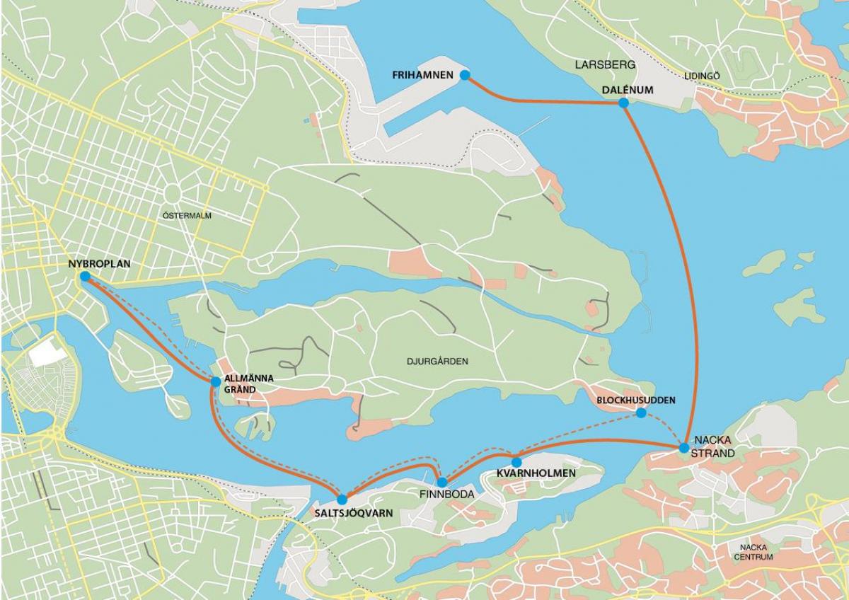 kartta Tukholman frihamnen