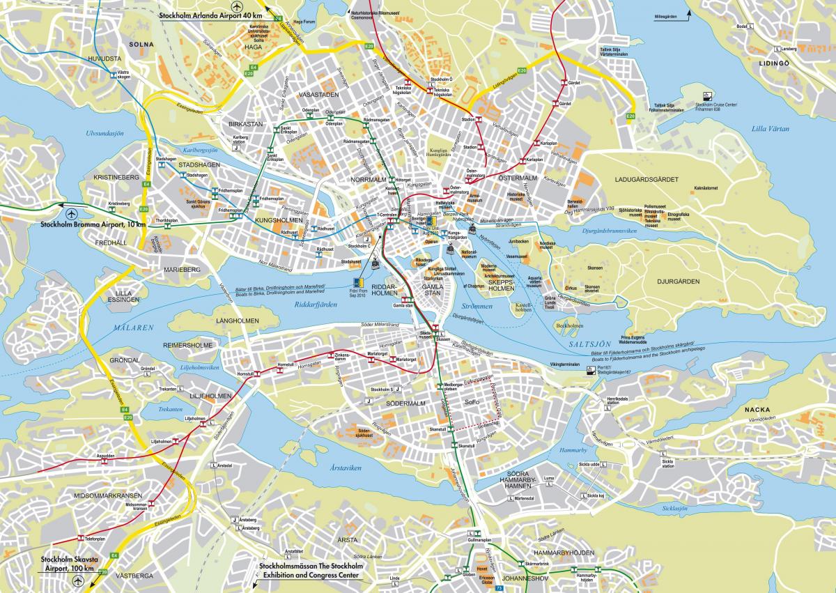 kaupungin kartta Tukholma