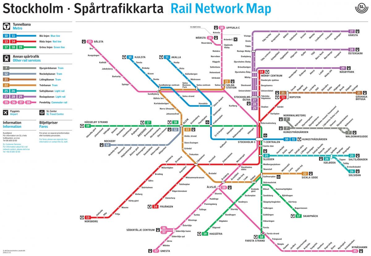metro kartta Tukholmassa