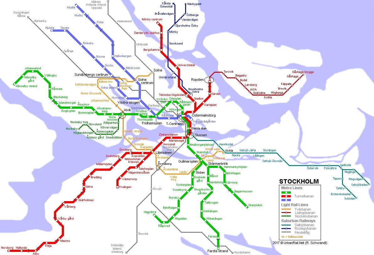 kartta metro Tukholma