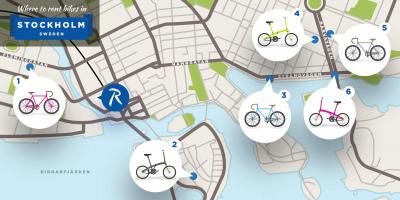 Stockholm city bikes kartta