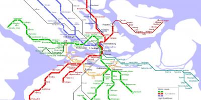 Kartta pendeltåg-kartta Tukholma
