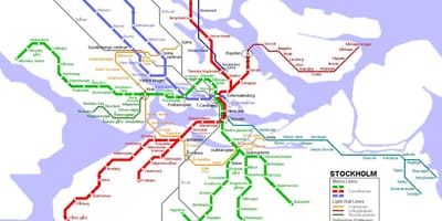 Kartta metro Tukholma