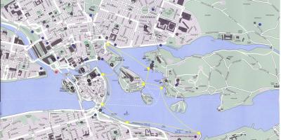 Kartta Tukholman keskustassa